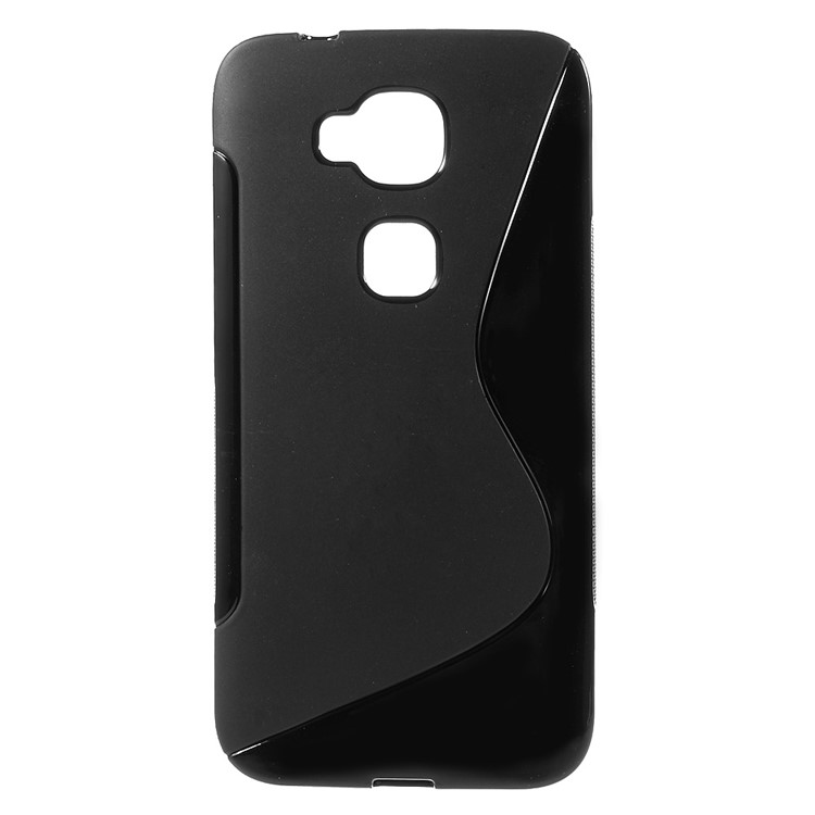 S Shape TPU Case for Huawei G8 / D199 Maimang 4 - Black-1