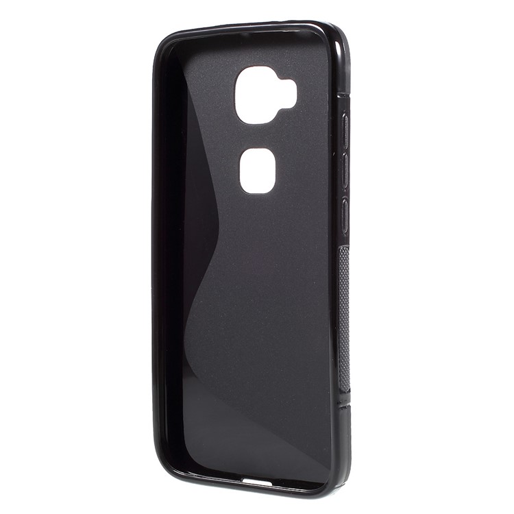 S Shape TPU Case for Huawei G8 / D199 Maimang 4 - Black-2