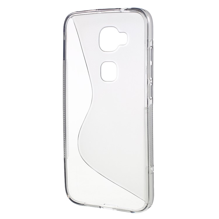 S Shape TPU Phone Case for Huawei G8 / D199 Maimang 4 - Grey-2