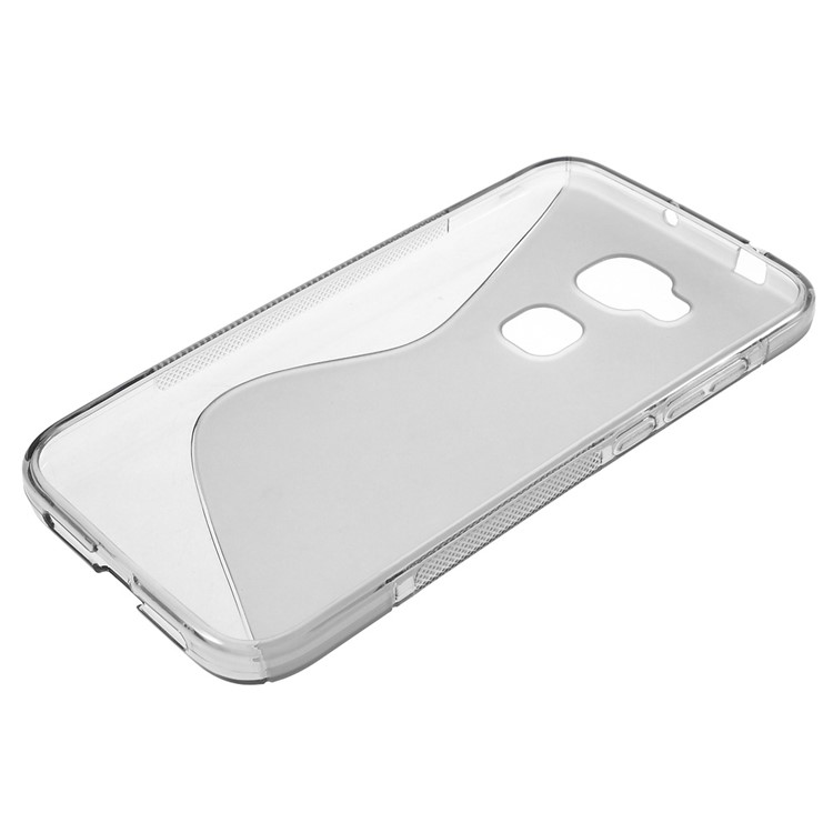 S Shape TPU Phone Case for Huawei G8 / D199 Maimang 4 - Grey-3