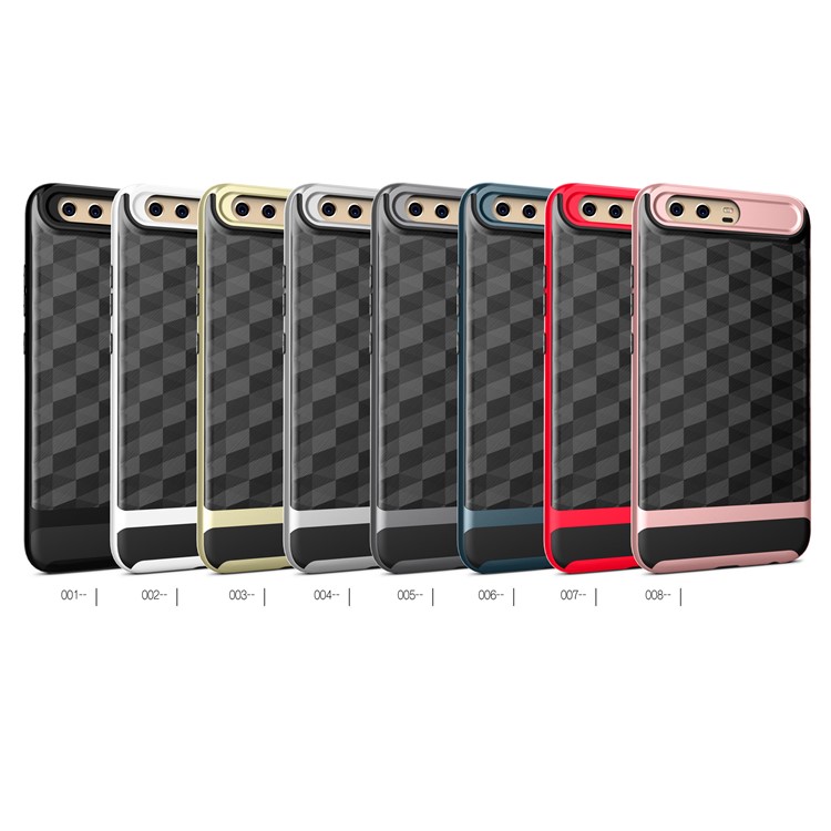 For Huawei P10 Rhombus TPU + PC Hybrid 2-in-1 Case Shell - Blue-3