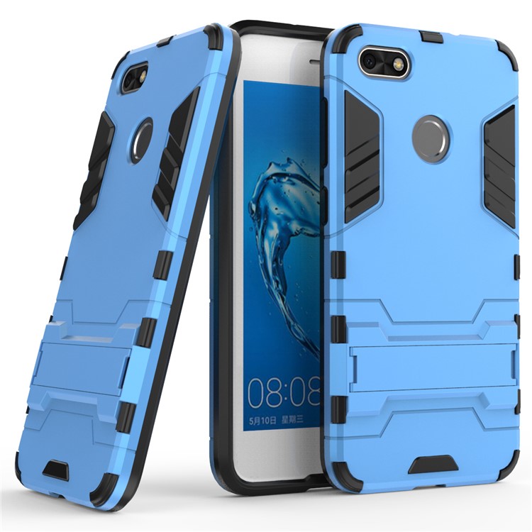 Cool Plastic TPU Hybrid Cover with Kickstand for Huawei P9 lite mini / Enjoy 7 / Y6 Pro (2017) - Baby Blue-1