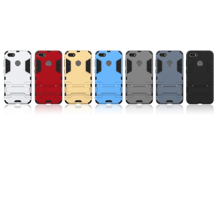 Cool Plastic TPU Hybrid Cover with Kickstand for Huawei P9 lite mini / Enjoy 7 / Y6 Pro (2017) - Baby Blue-3