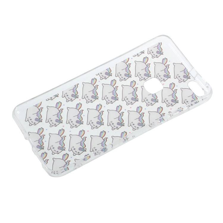 Pattern Printing IMD TPU Gel Casing for Huawei P10 Lite - Unicorn Cat-2