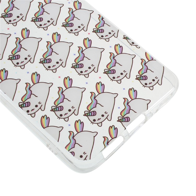 Pattern Printing IMD TPU Gel Casing for Huawei P10 Lite - Unicorn Cat-4
