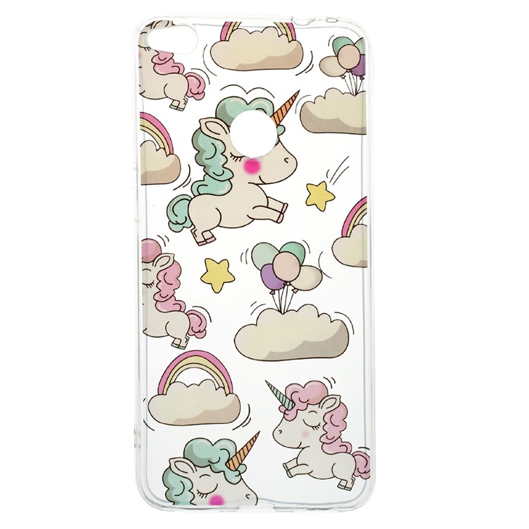 Pattern Printing IMD TPU Gel Case for Huawei Honor 8 Lite / P8 Lite (2017) - Unicorn