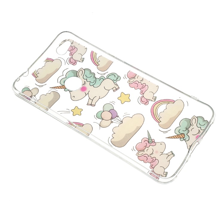 Padrão de impressão IMD TPU Gel Case para Huawei Honor 8 Lite / P8 Leve(2017) - Unicórnio-3