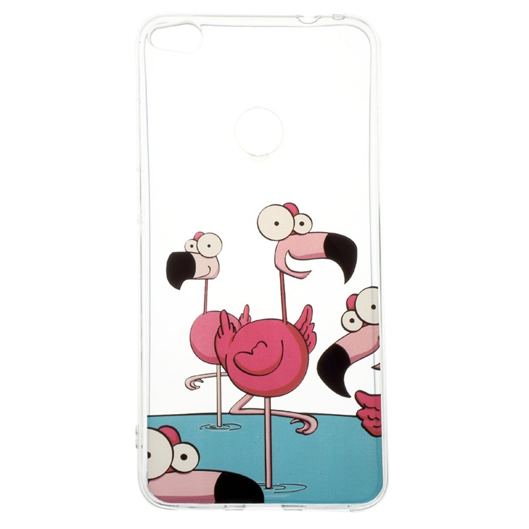 Pattern Printing IMD TPU Gel Cover for Huawei Honor 8 Lite / P8 Lite (2017) - Red-crowned Crane-1