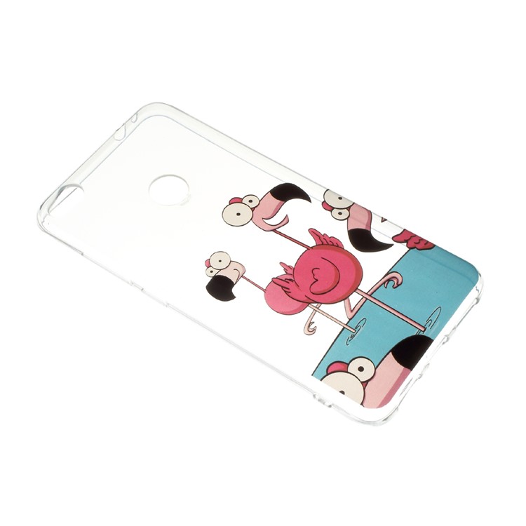 Pattern Printing IMD TPU Gel Cover for Huawei Honor 8 Lite / P8 Lite (2017) - Red-crowned Crane-2