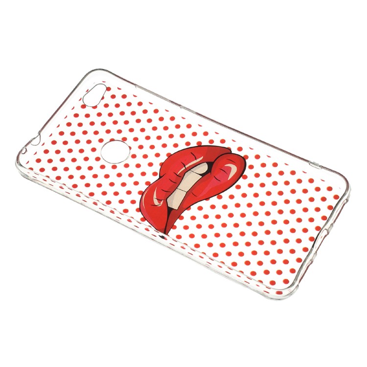 Pattern Printing IMD TPU Gel Shell for Huawei Honor 8 Lite / P8 Lite (2017) - Hot Lip-3