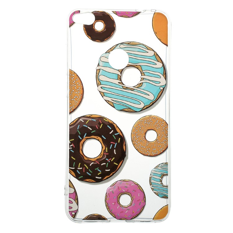 Pattern Printing IMD TPU Gel Cell Phone Case for Huawei Honor 8 Lite / P8 Lite (2017) - Doughnut-1