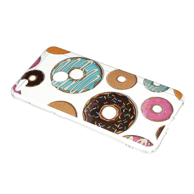 Pattern Printing IMD TPU Gel Cell Phone Case for Huawei Honor 8 Lite / P8 Lite (2017) - Doughnut-2