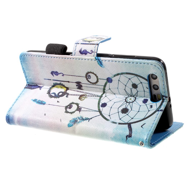 Pattern Printed Wallet Leather Stand Shell with Strap for Huawei Honor 9 - Dream Catcher-5