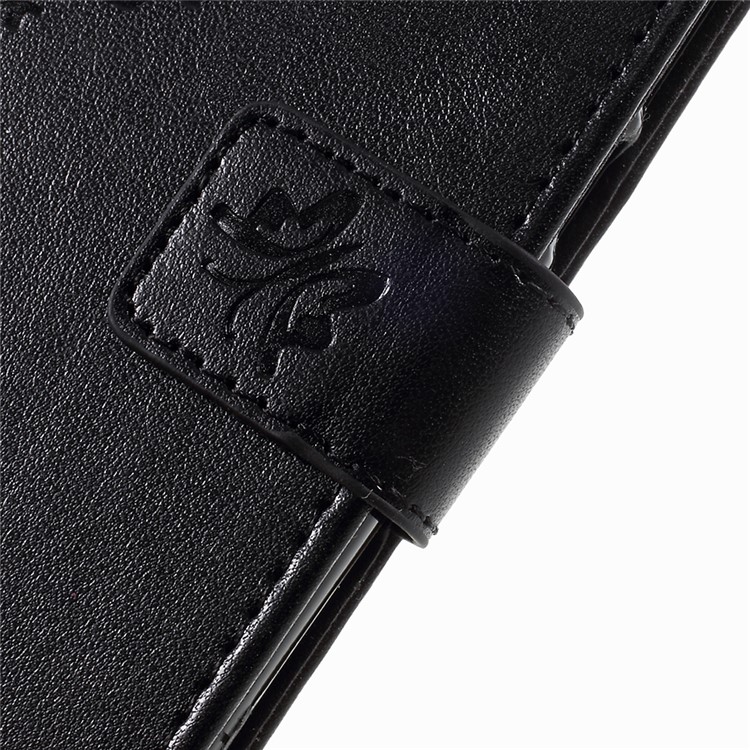 Imprint Butterfly Flower Leather Wallet Case for Huawei Y5 (2017) / Y6 (2017) - Black-10