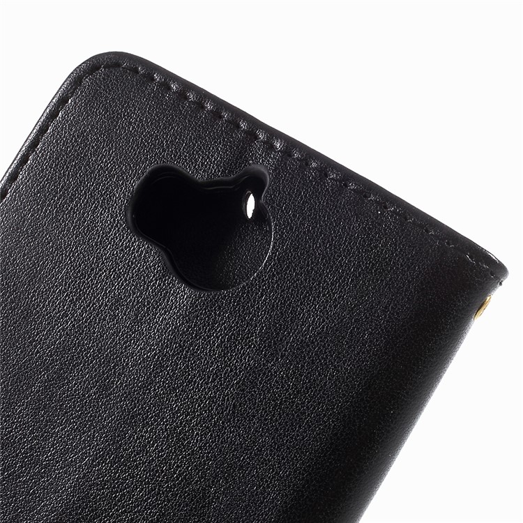 Imprint Butterfly Flower Leather Wallet Case for Huawei Y5 (2017) / Y6 (2017) - Black-9