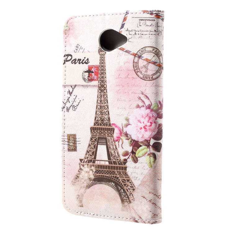 Pattern Printing Wallet Leather Cover for Huawei Y7 (2017) - Eiffel Tower-2