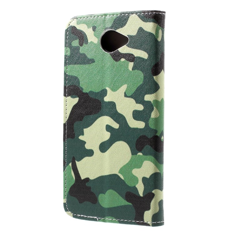 Pattern Printing Wallet Leather Mobile Cover for Huawei Y7 (2017) - Camouflage-2