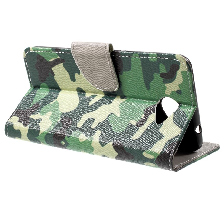 Pattern Printing Wallet Leather Mobile Cover for Huawei Y7 (2017) - Camouflage-4