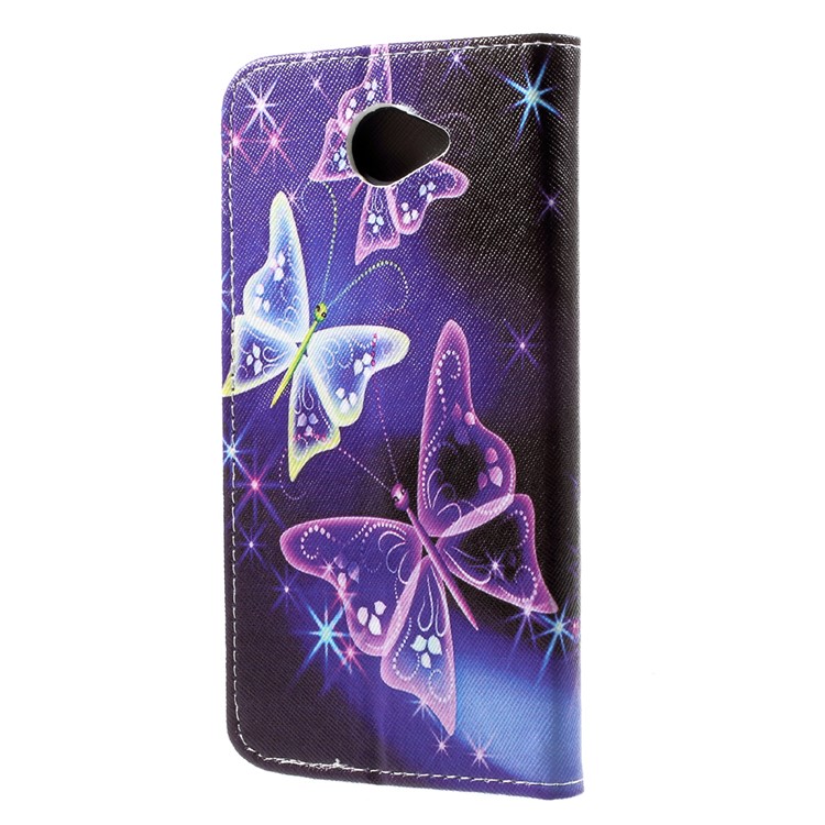 Pattern Printing Stand Leather Case for Huawei Y7 (2017) - Beautiful Butterfly-2