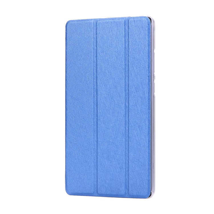 Silk Texture Stand Leather Flip Cover for Huawei MediaPad T3 7.0 - Dark Blue-2