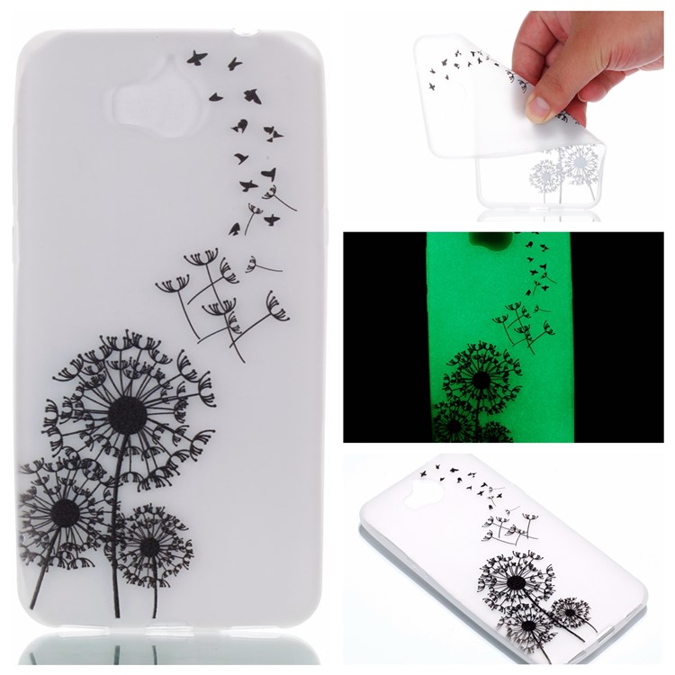 For Huawei Y5 (2017) / Y6 (2017) Luminous Patterned TPU Flexible Casing - Dandelion-1