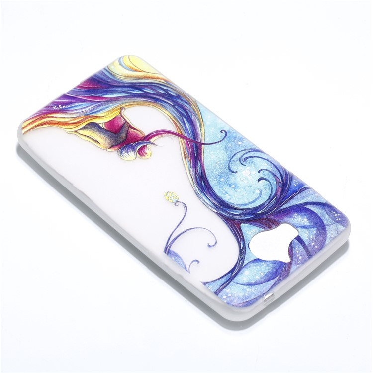 Luminous Patterned TPU Flexible Cover for Huawei Y5 (2017) / Y6 (2017) - Waves-5