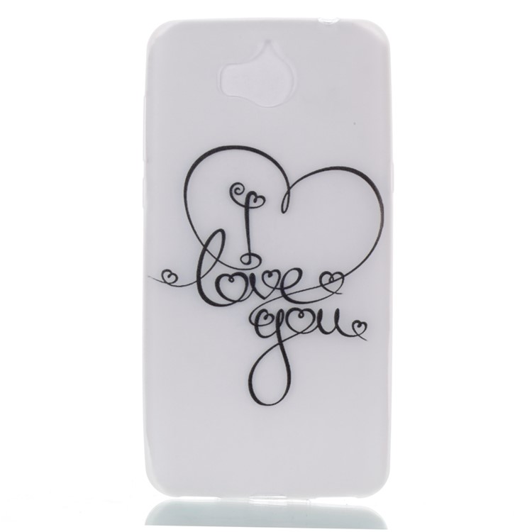 Luminous Patterned TPU Flexible Casing for Huawei Y5 (2017) / Y6 (2017) - I Love You-2