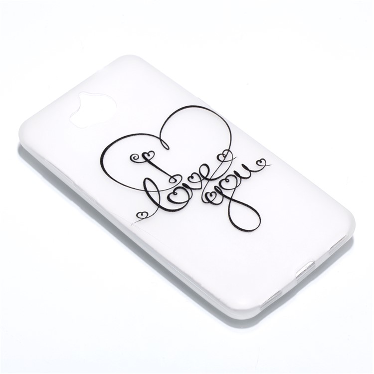 Luminous Patterned TPU Flexible Casing for Huawei Y5 (2017) / Y6 (2017) - I Love You-4