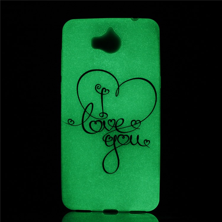 Luminous Patterned TPU Flexible Casing for Huawei Y5 (2017) / Y6 (2017) - I Love You-6