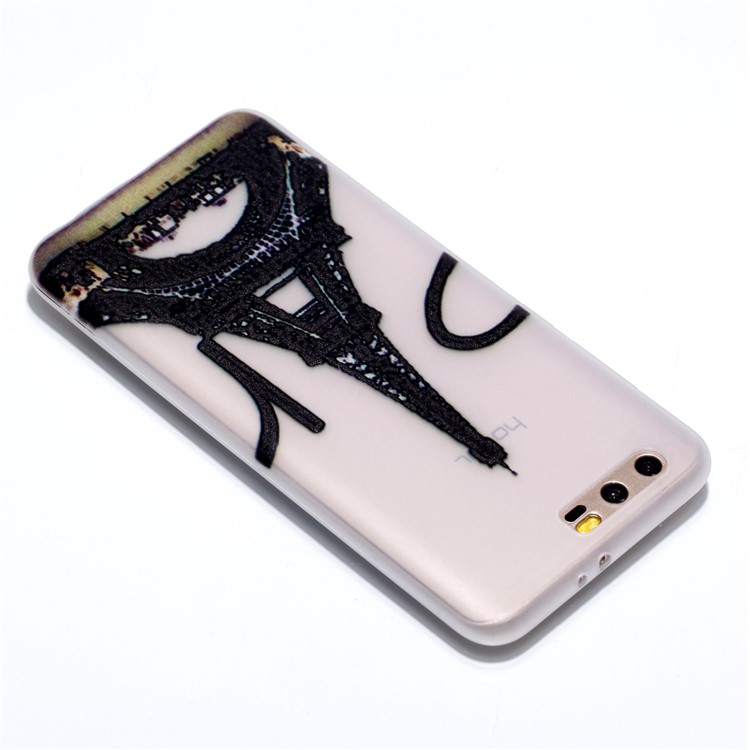 For Huawei Honor 9 Patterned Luminous TPU Flexible Case Accessory - Eiffel Tower-5