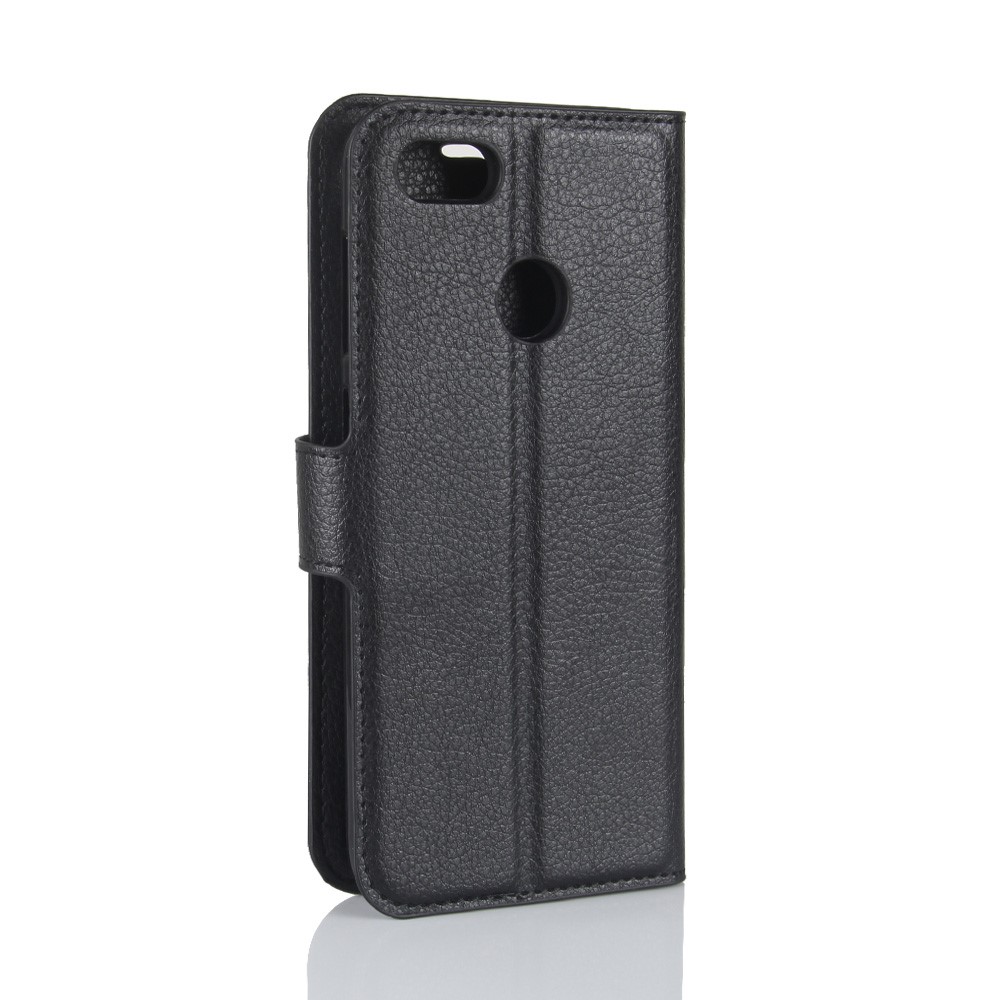 Litchi Texture Portefeuille En Cuir Support Téléphone Cas Pour Huawei P9 Lite Mini / Y6 Pro (2017) / Profitez De 7 - Noir-6