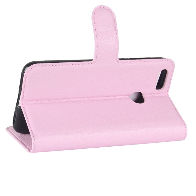 For Huawei P9 lite mini / Y6 Pro (2017) / Enjoy 7 Litchi Texture Leather Wallet Stand Phone Accessory Case - Pink-5