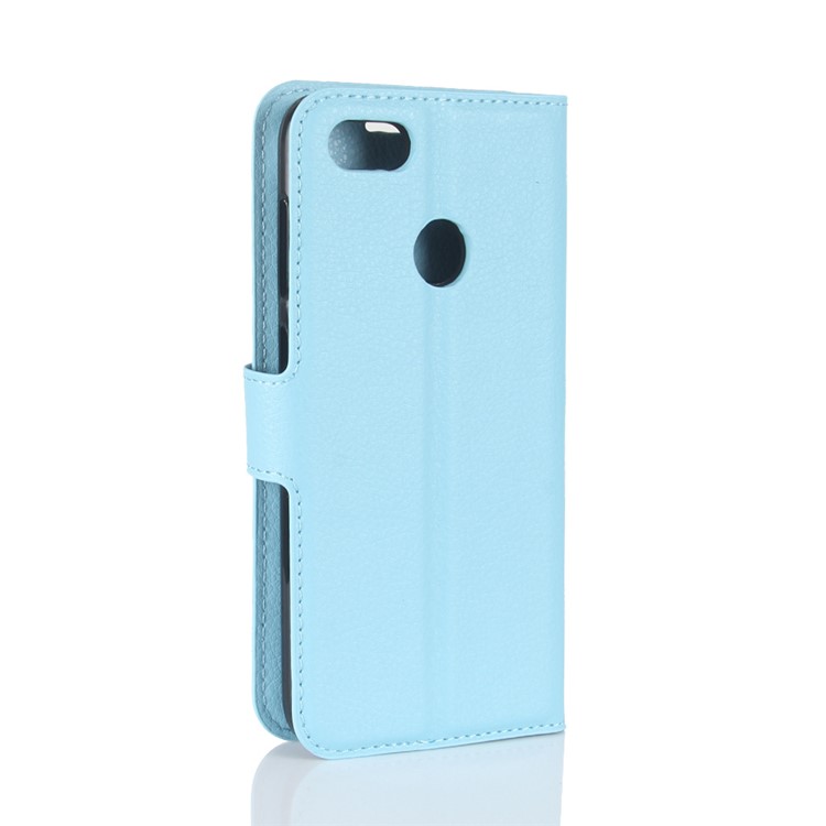 Litchi Texture Leather Wallet Stand Phone Accessory Cover for Huawei P9 lite mini / Y6 Pro (2017) / Enjoy 7 - Blue-6