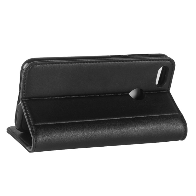 Genuine Leather Wallet Flip Stand Case for Huawei P9 lite mini / Y6 Pro (2017) / Enjoy 7 - Black-6