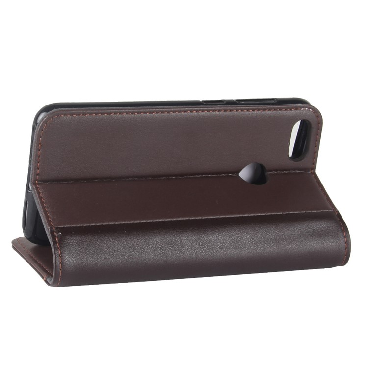 Genuine Leather Wallet Flip Stand Cover for Huawei P9 lite mini / Y6 Pro (2017) / Enjoy 7 - Brown-6