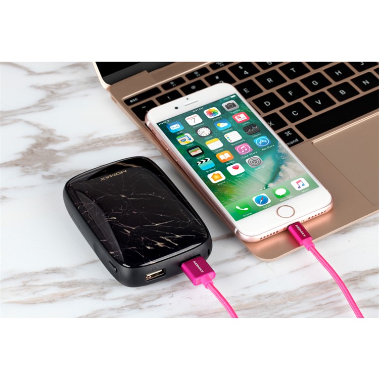 MOMAX iPower ART 9000mAh Dual USB Power Bank Battery Charger for iPhone Samsung Huawei - Obsidian Pattern-8
