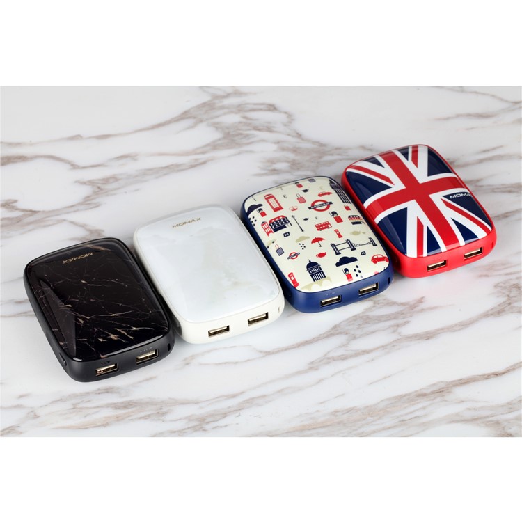 MOMAX iPower ART 9000mAh Dual USB Power Bank Battery Backup Charger for iPhone Samsung Huawei - London Elements-10