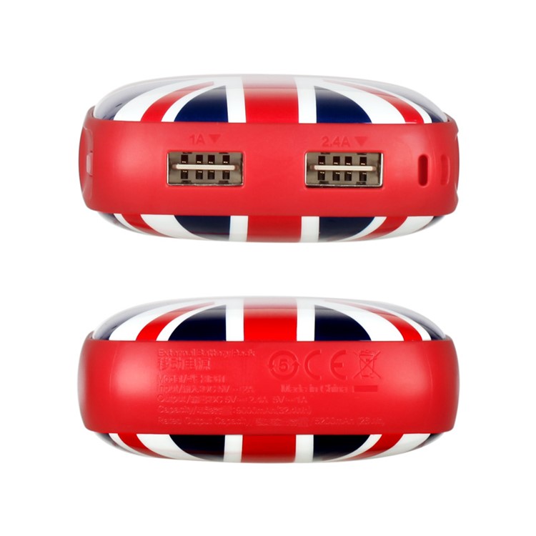 MOMAX iPower ART 9000mAh Portable Dual USB Power Bank Battery Charger for iPhone Samsung Huawei - UK Flag-6