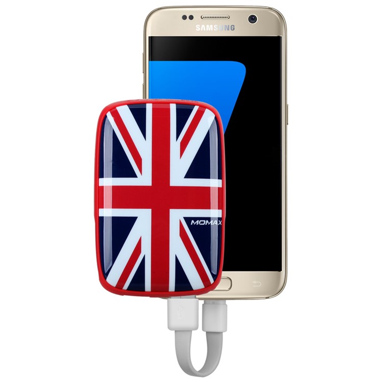 MOMAX iPower ART 9000mAh Portable Dual USB Power Bank Battery Charger for iPhone Samsung Huawei - UK Flag-7