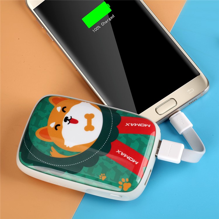 MOMAX iPower ART 9000mAh Portable Dual USB Power Bank Battery Charger for iPhone Samsung Huawei - Akita Dog-11
