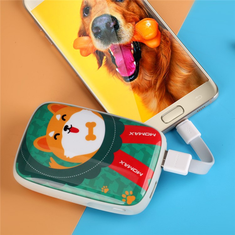 MOMAX iPower ART 9000mAh Portable Dual USB Power Bank Battery Charger for iPhone Samsung Huawei - Akita Dog-12