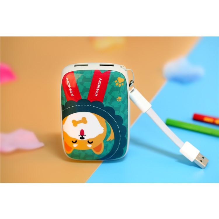 MOMAX iPower ART 9000mAh Portable Dual USB Power Bank Battery Charger for iPhone Samsung Huawei - Akita Dog-14