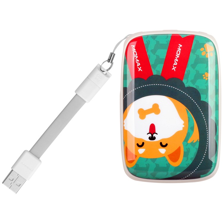 MOMAX iPower ART 9000mAh Portable Dual USB Power Bank Battery Charger for iPhone Samsung Huawei - Akita Dog-5