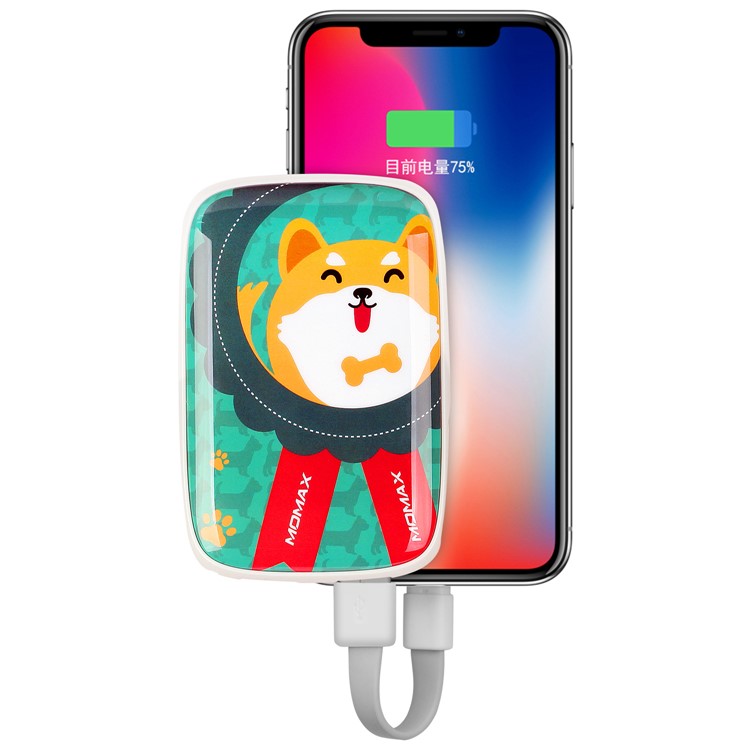 MOMAX iPower ART 9000mAh Portable Dual USB Power Bank Battery Charger for iPhone Samsung Huawei - Akita Dog-7