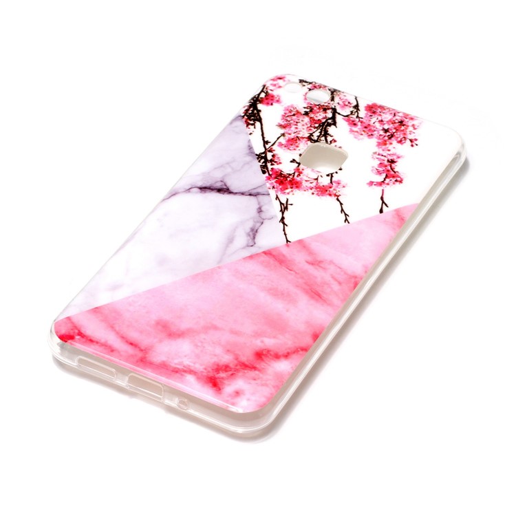 Marble Pattern IMD Flexible TPU Phone Case for Huawei P10 Lite - Plum-2