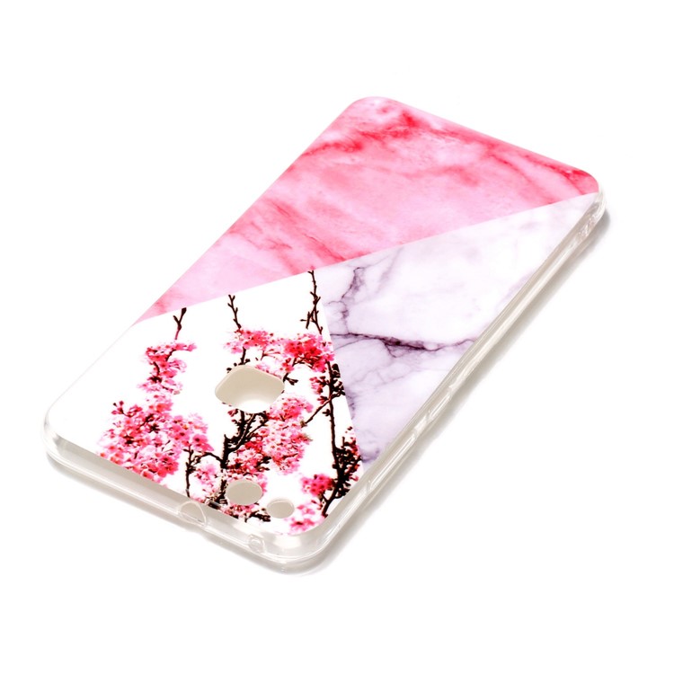Marble Pattern IMD Flexible TPU Phone Case for Huawei P10 Lite - Plum-3
