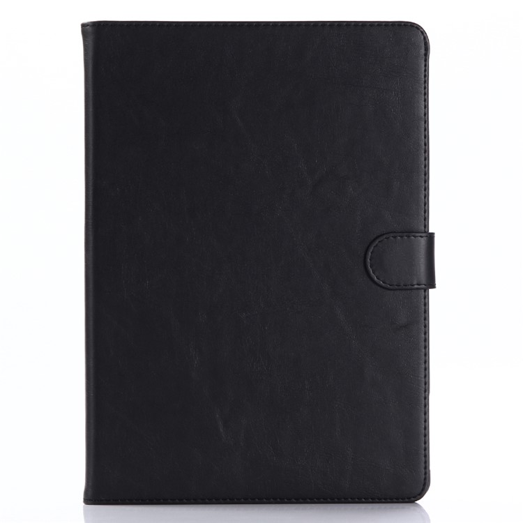 Retro Style Crazy Horse Leather Wallet Tablet Case for Huawei MediaPad T3 10 - Black-1