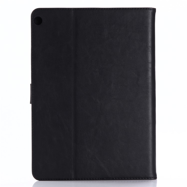Retro Style Crazy Horse Leather Wallet Tablet Case for Huawei MediaPad T3 10 - Black-2