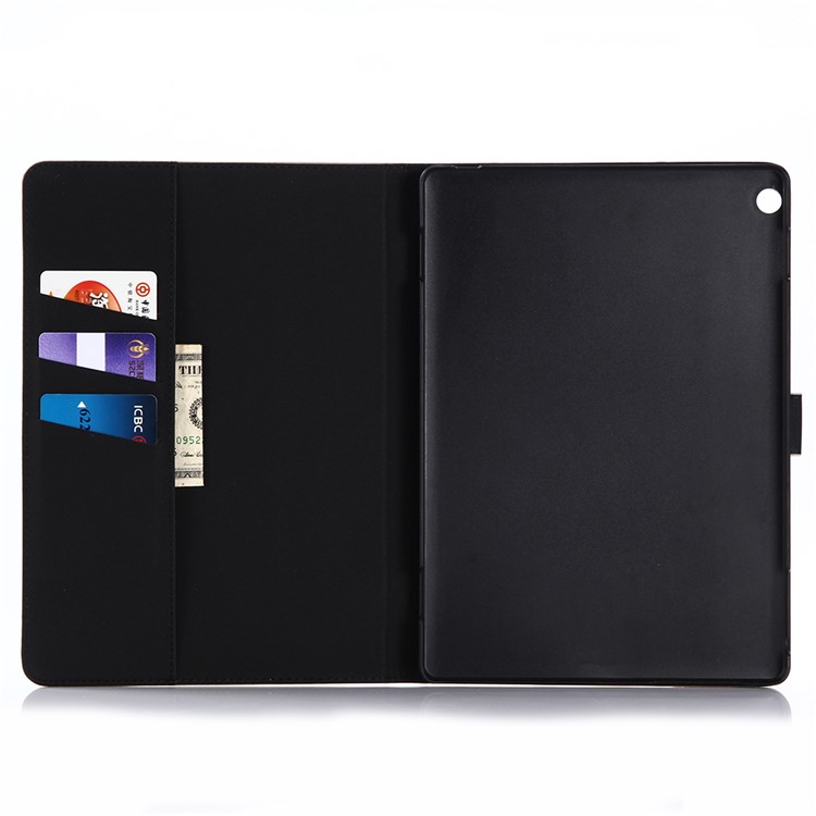 Retro Style Crazy Horse Leather Wallet Tablet Case for Huawei MediaPad T3 10 - Black-3