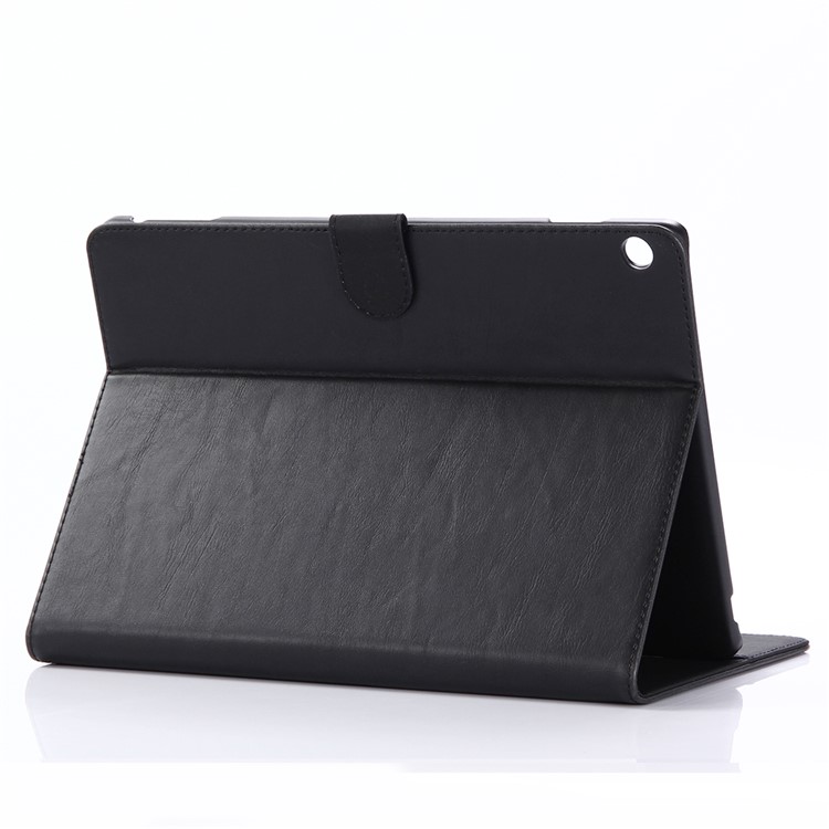 Retro Style Crazy Horse Leather Wallet Tablet Case for Huawei MediaPad T3 10 - Black-4